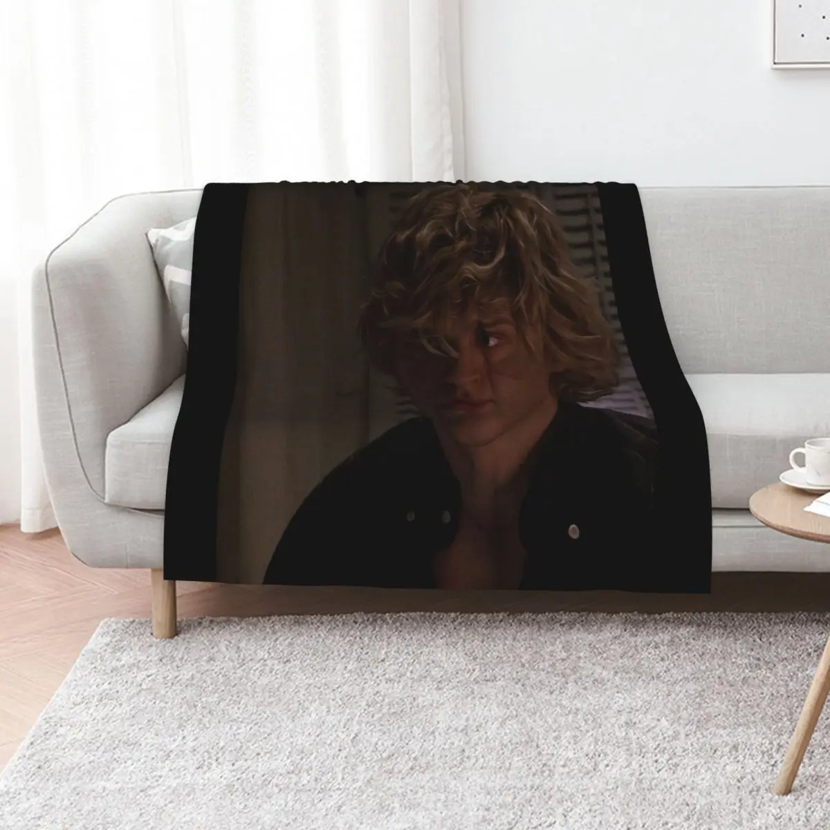 Evan Peters Throw Blanket Sofa Decorative Throw Personalized Gift Camping Beach For Baby Blankets