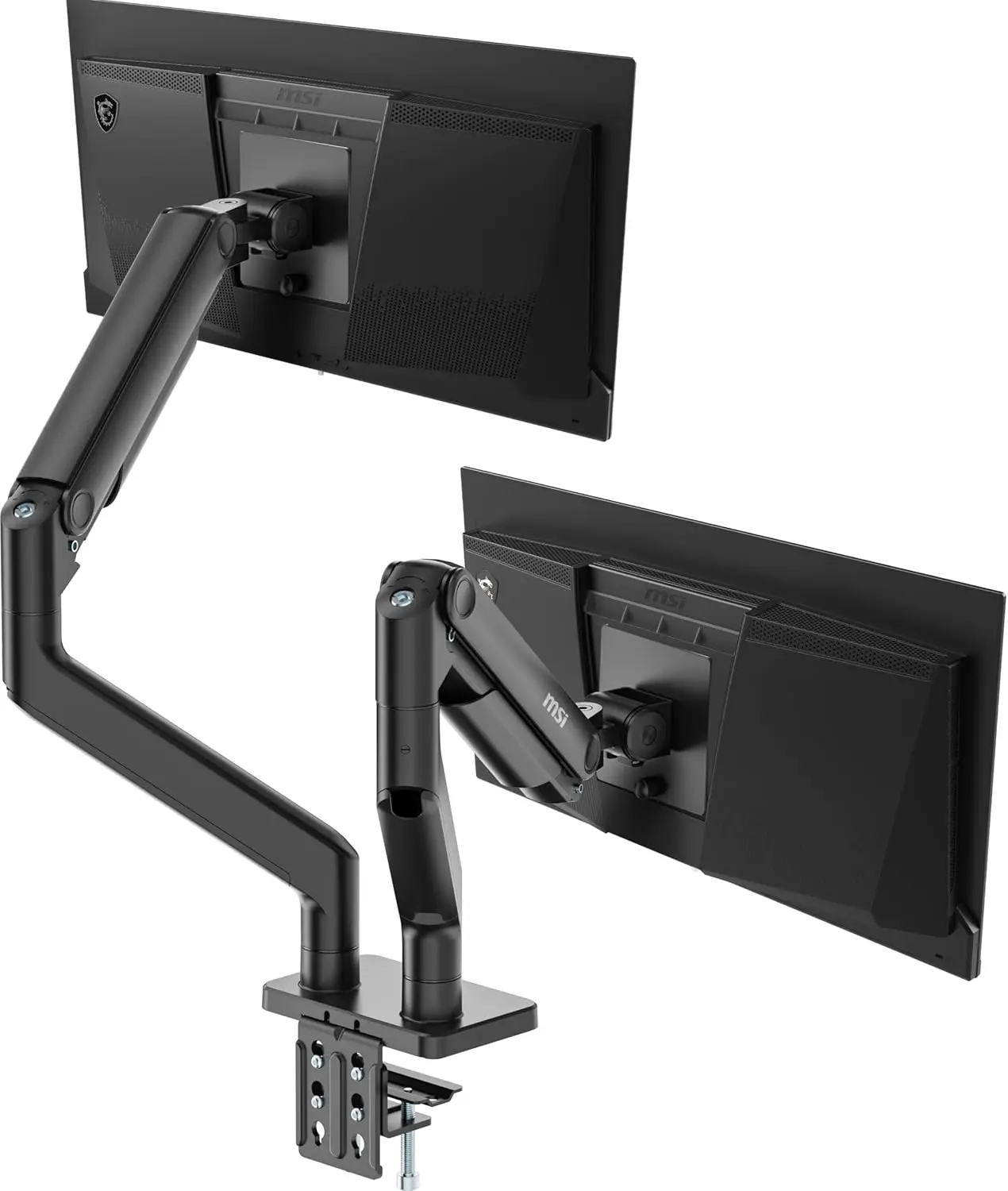 

Heavy Duty Dual Monitor Stand Arms, 17-45" Support, VESA Compatible, Adjustable Spring Mount, 44 lbs per Screen