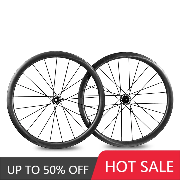 STLF Super Light Carbon Spoke Wheel 40C-30 Road Disc Brake Wheelset with Paintless  Finished
