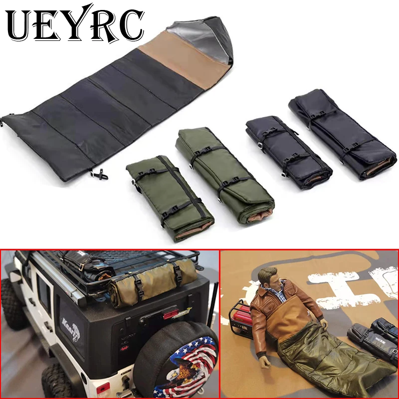 

Simulation Sleeping Bag Roof Decoration for 1/6 1/10 RC Crawler Car TRX4 Defender Bronco G500 Axial SCX10 RC4WD D90 Yikong Rgt