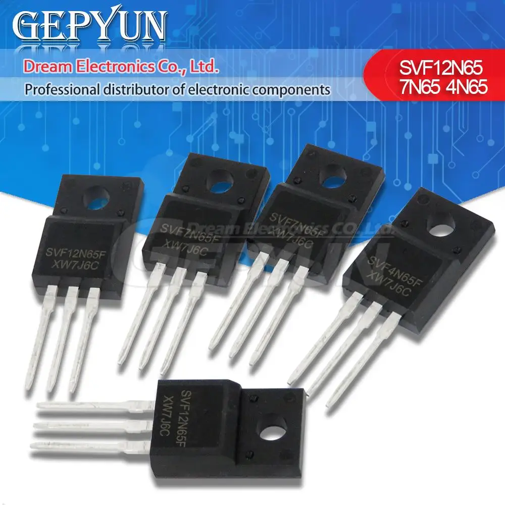 10pcs SVF4N65F TO-220F 4N65F SVD4N65F TO-220 SVF4N65 650V 4A SVF7N65F SVF7N65 SVF12N65F SVF12N65