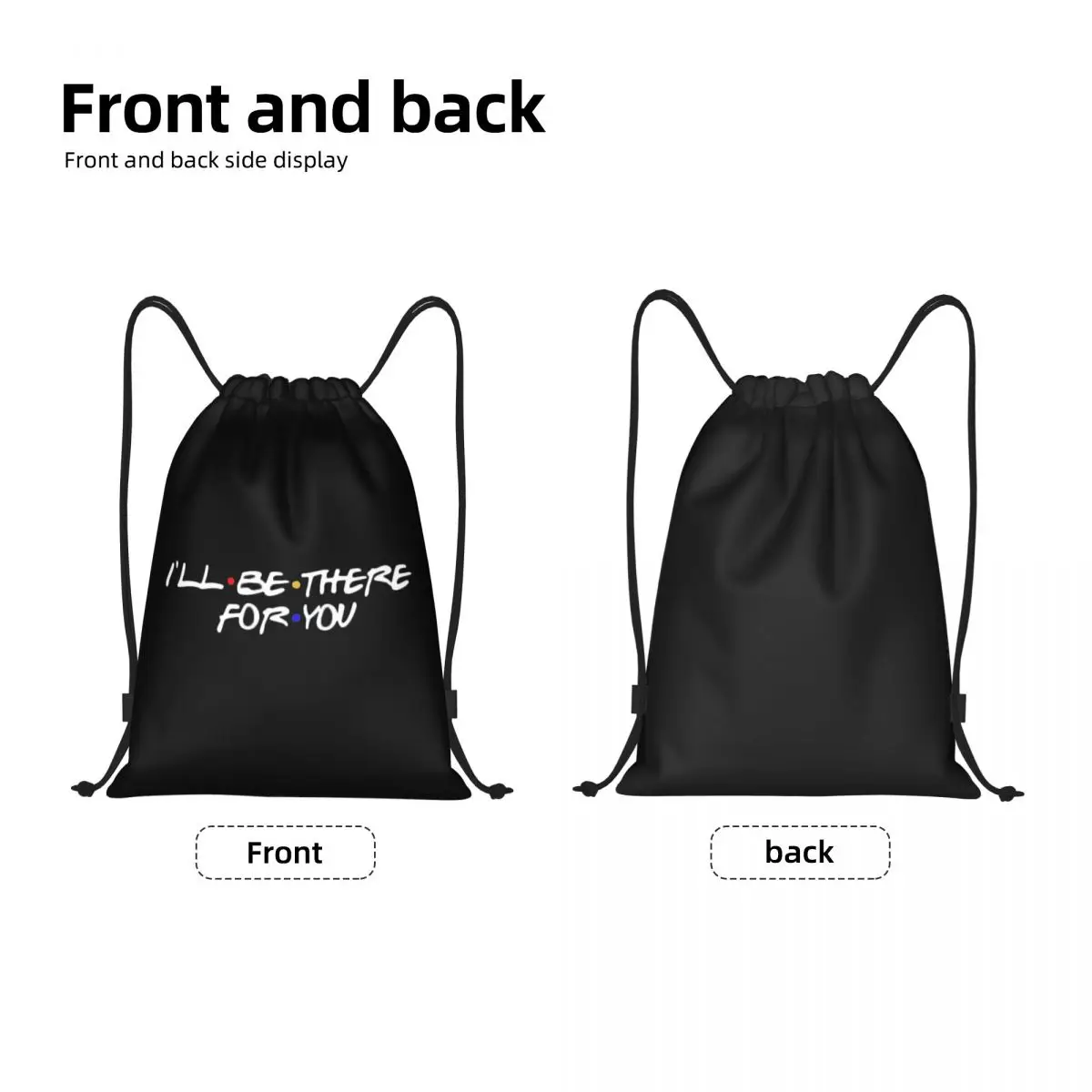 Custom Friends TV Show Drawstring Bag para Treinamento, Mochilas de Yoga, Sports Gym Sackpack, Homens e Mulheres