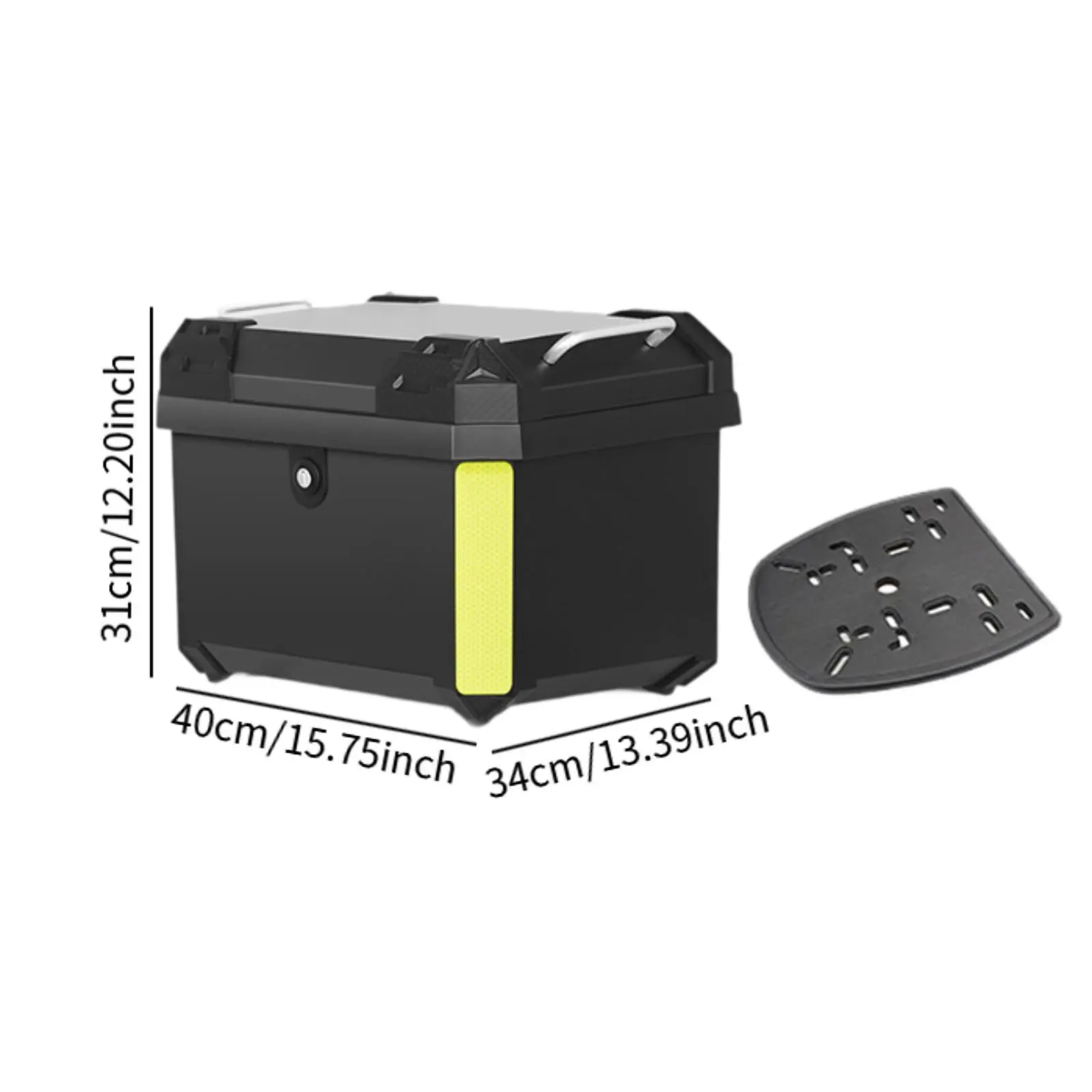 

Motorcycle Top Case 45L Stable Dustproof Easy to Install Waterproof Tail Box for Travel Riding Accessories Equipment