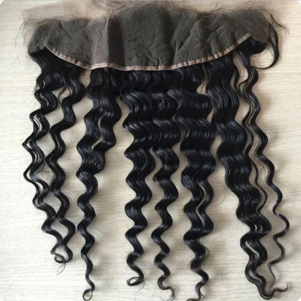 

Индийские глубокие волны 13x6 HD вьющиеся кружева, полностью фронтальные натуральные человеческие волосы, только глубокий пробор, натуральные предварительно выщипанные волосы Remy