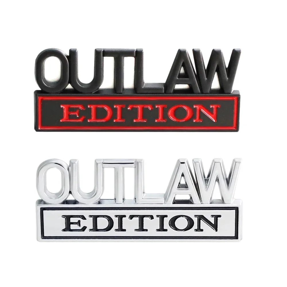 

3D металлическая этикетка для модификации автомобиля, листья OUTLAW EDITION, этикетка для кузова, наклейка, этикетка для хвоста, автомобильные аксессуары, украшение автомобиля