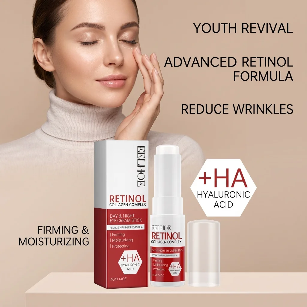 Retinol Eye Cream Stick Anti Aging Fade Dark Circles Under the Eyes Remove Eye Bags Moisturizing Firming Skin Eyes Care