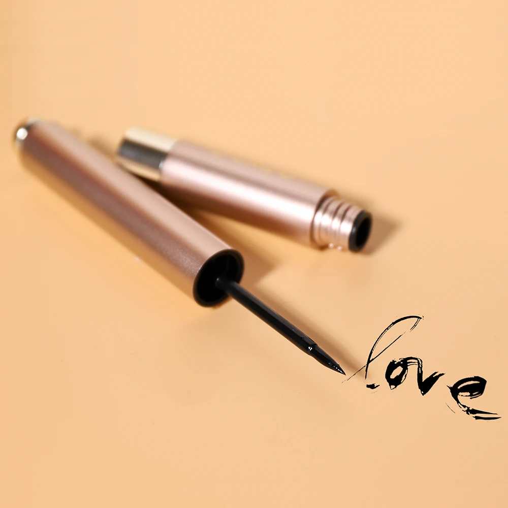 O.TWO.O Waterproof Liquid Eyeliner Pen Two Types Brush Tip Easily Draws Long Lasting Eye Liner Pencil Thin Thick Defined Lines