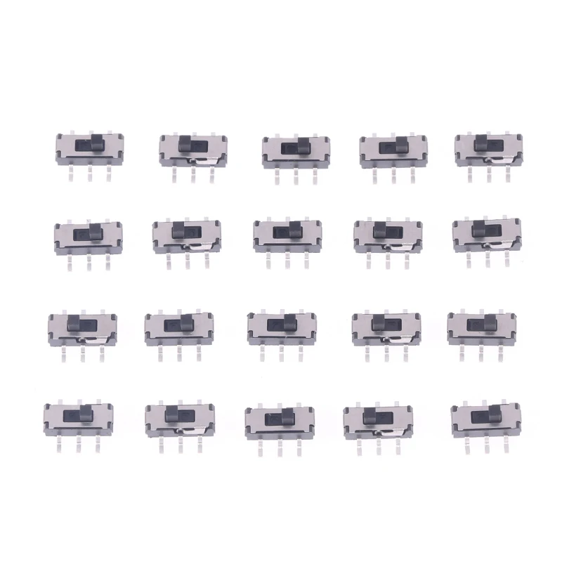 20 stücke MST-22D18 Kippschalter MSS-22D18 Kippschalter 2P2T Griff Hohe 2MM SMD Rutsche Schalter DC 12V