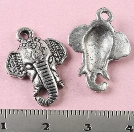 20pcs 22x16mm Alloy matel tibetan silver  elephant trunk  design pendants HWH0392