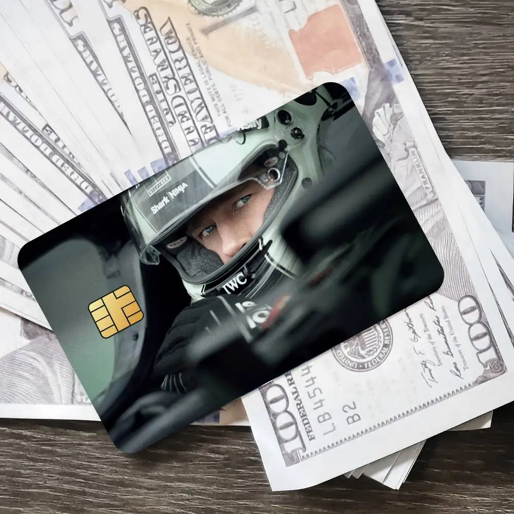 F1 الفيلم المشارك فيلم مقاوم للماء غطاء الجلد ملصقات بطاقة الائتمان 4 قطعة الخصم الجبهة الديكور حافلة البنك تمرير #6