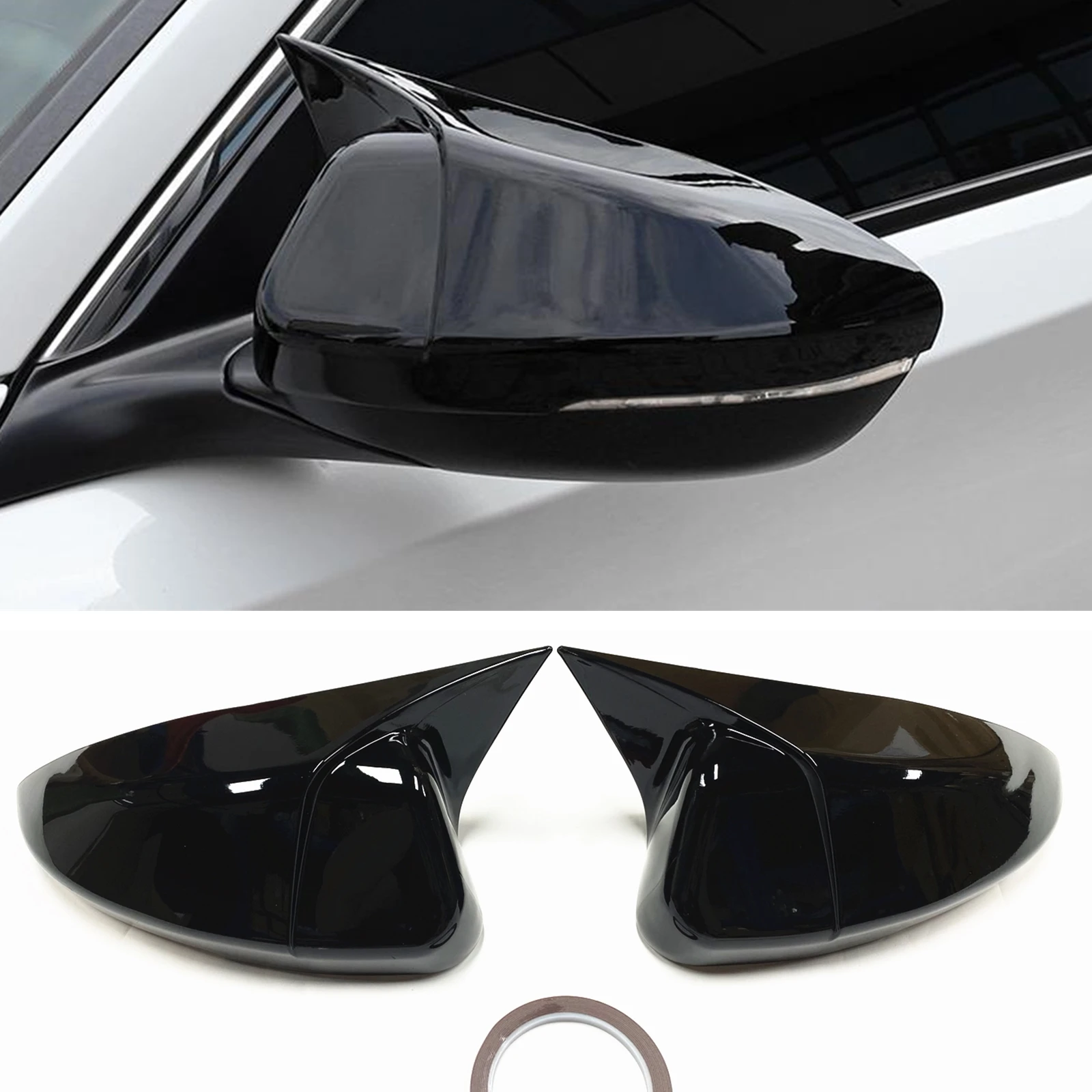 Car Exterior Mirror Cover Reverse Add On Shell Rear View Door Side Cap Case For Honda Accord 10th Gen 2018 2019 2020 2021