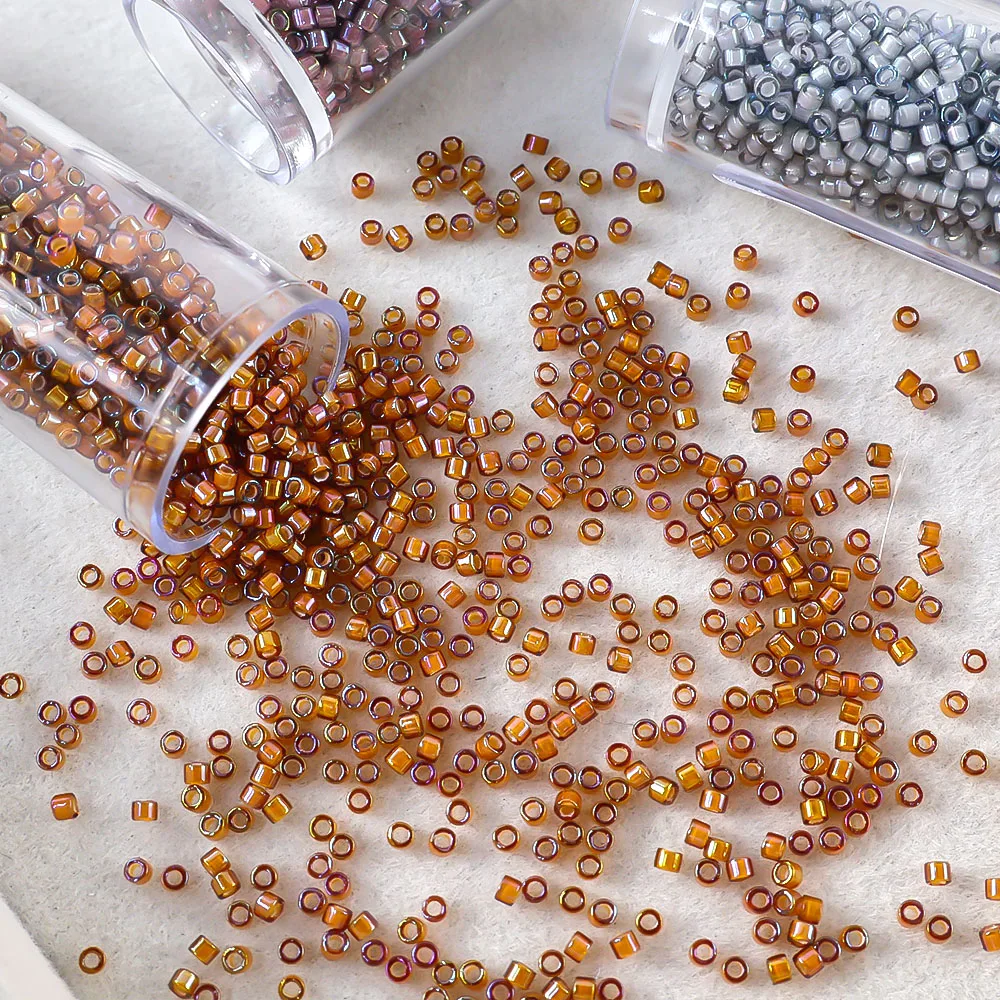 Cuentas de vidrio Miyuki Delica teñidas, 10g, componentes para la fabricación de joyería, importación japonesa, para diversas manualidades DIY y artesanías hechas a mano.