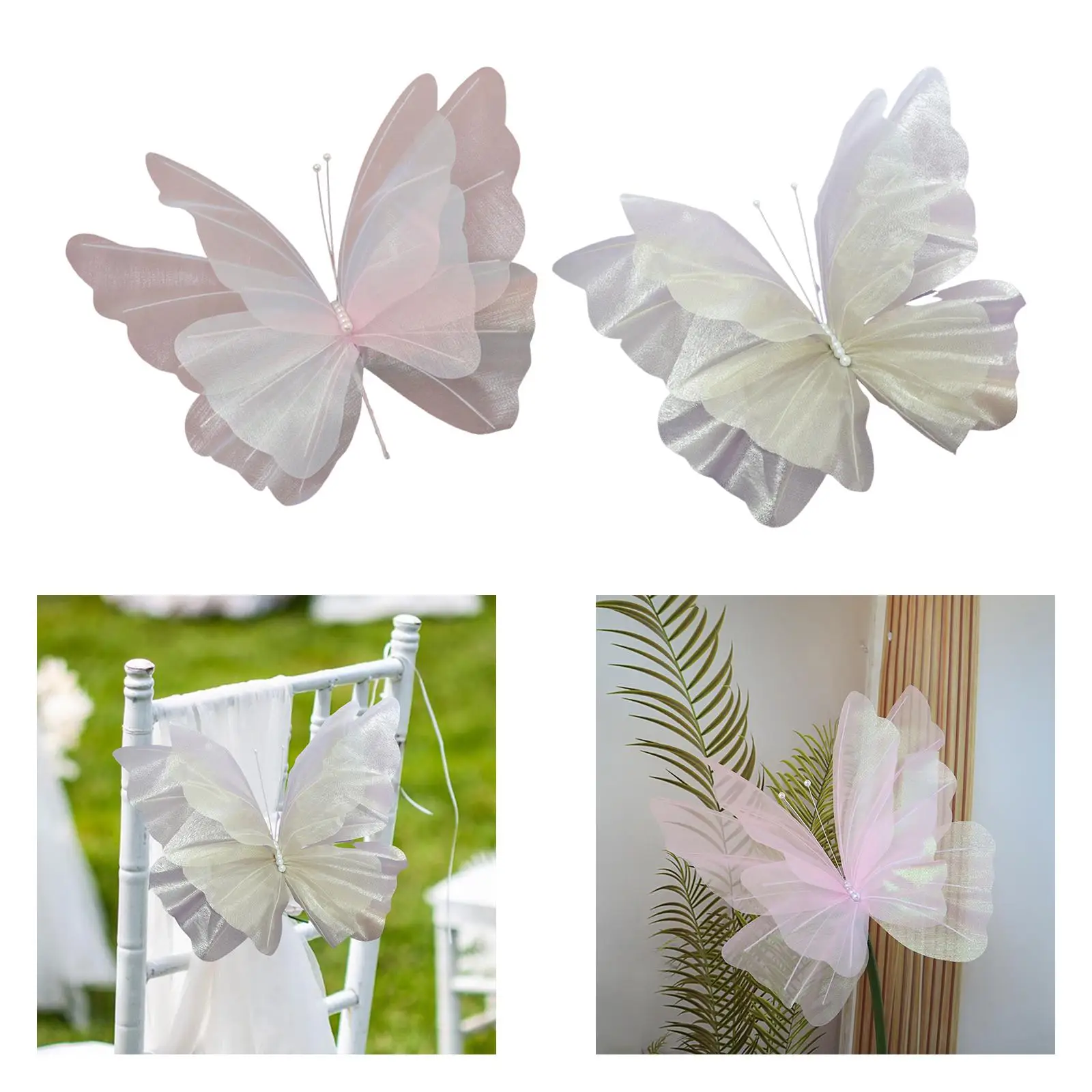 

Fake Butterfly Party Decoration Display Backdrop 50cm Artificial Butterfly Mariage Decoration for Wedding, Birthday, DIY Bedroom