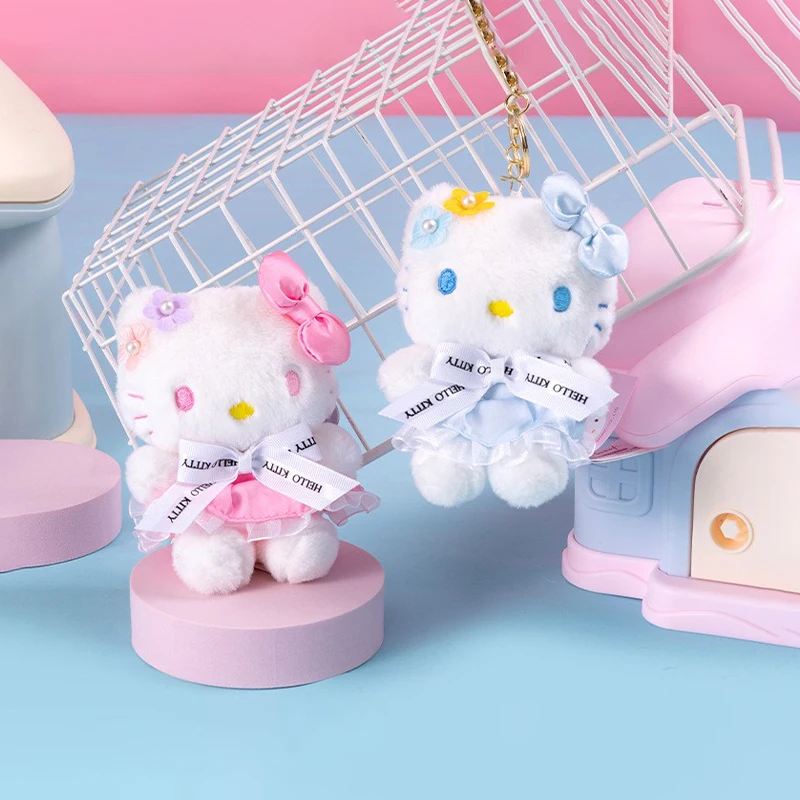 サンリオハローキティぬいぐるみキーホルダーバッグペンダントクロミシナモロール子供のおもちゃ女の子キーリングバックパック漫画ストラップ誕生日プレゼント