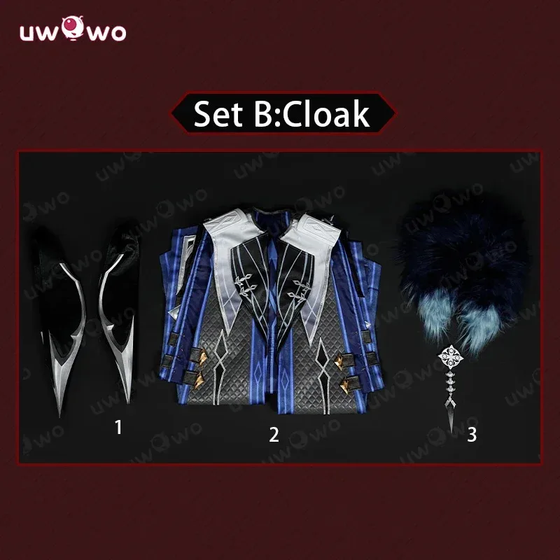 UWOWO Collab Series:Capitano Косплей Игра Genshin Impact Fatui Harbingers Il Capitan Косплей Костюм Новый наряд Хэллоуин Co @ 0Z *