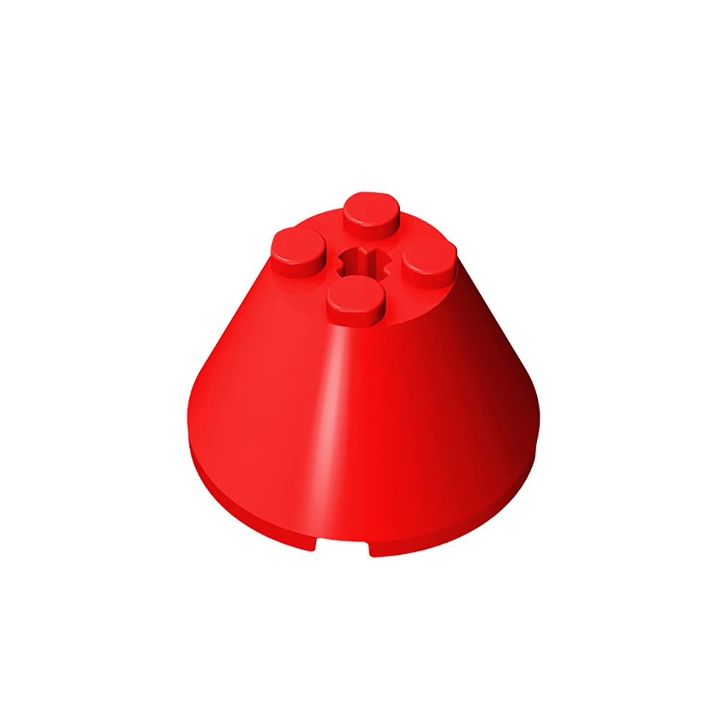 

Building block 3943 MOC/DIY parts accessories 4x4x2 cone-shaped brick assembly toy with shaft hole in the middle