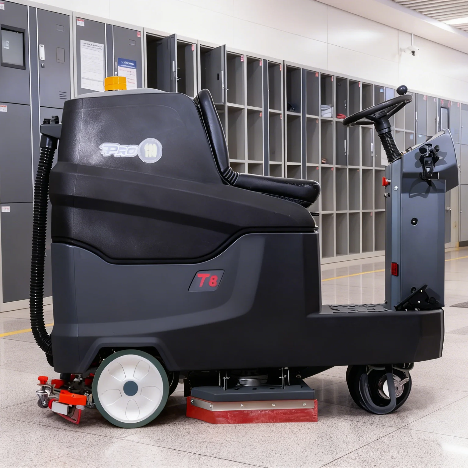 Floor Cleaning Machine Durable Ride On Floor Scrubber Gymnasium Deep Cleaning Equipment For Wood Floor And Floor Mat Washing