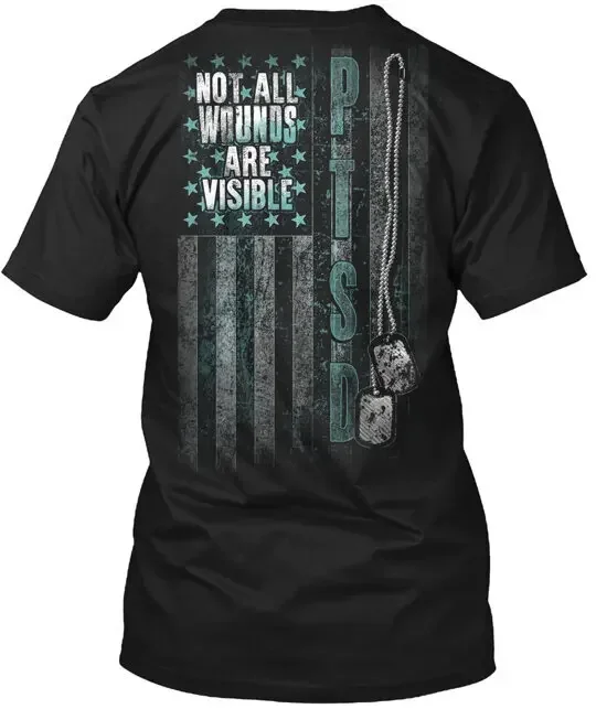 Ptsd Not All Wounds Are Visible T-Shirt  Size S to 5XL
