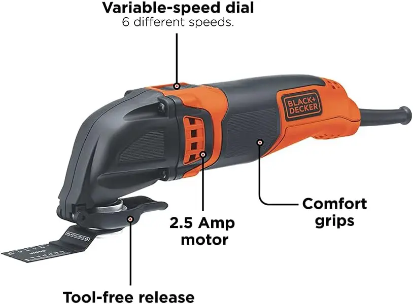 Oscillating Multi-Tool, Variable Speed, 2.5-Amp (BD200MTB)