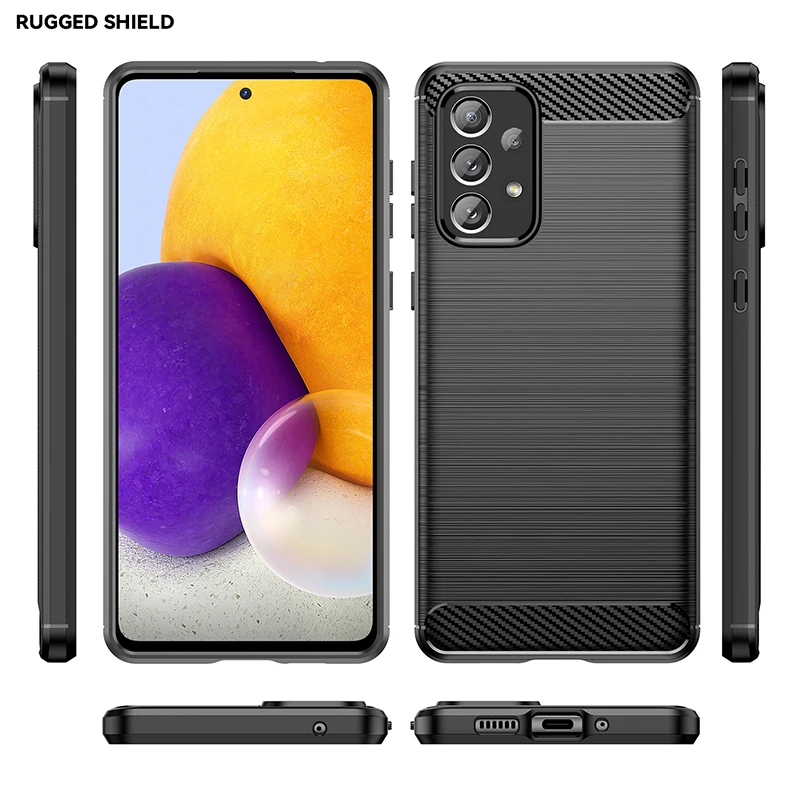 Rubber Carbon Fiber Soft TPU Silicone Back Cover For Samsung A52 A53 A73 A71 A51 A32 A23 A72 A10 A20 A50 A21S A31 A70 Phone Case