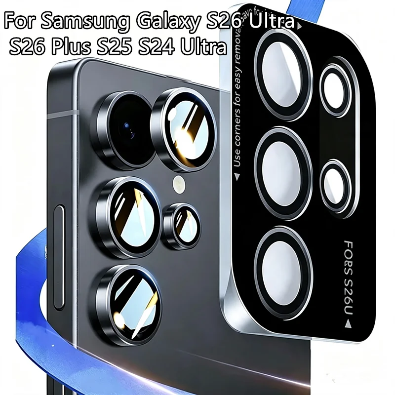Für Samsung Galaxy S26 Ultra S26 Plus S25 Ultra Kamera Objektiv Schutz Gehärtetes Glas Kamera Abdeckung Screen Protector Metall Kratzer
