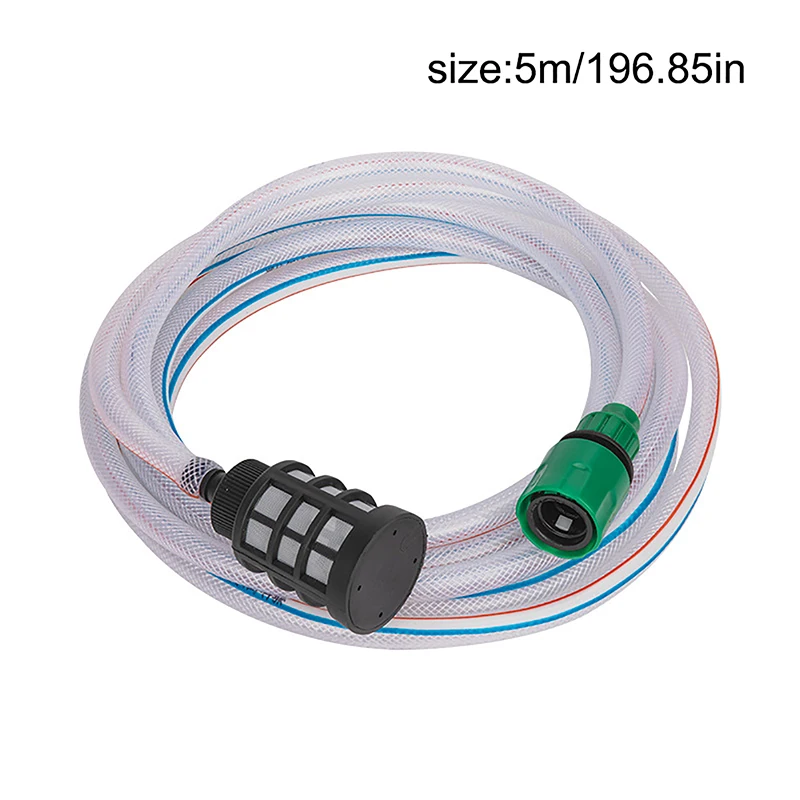 New#1Set 5M Household Portable Battery Washer High Pressure Car Washing Machine Water Inlet Hose Filter Kit Suction Pipe Set