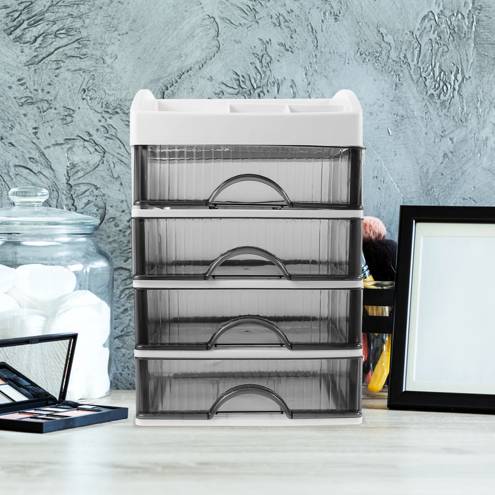 

Desktop Drawer Organizer Storage Box Office Supplies Plastic Table Organizer Shelf for Stationery Files Documents