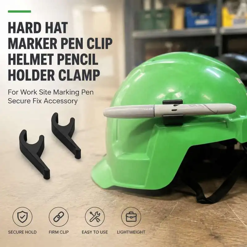 Helm-Marker-Stifthalter-Klemme für Baustellenmarkierungsstifte, sicheres Befestigungszubehör