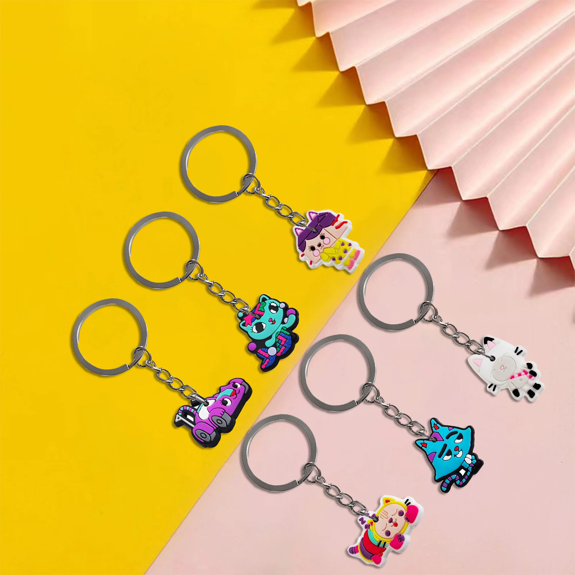 Gabby Dollhouse chats porte-clés pour enfants chats fournitures de fête remplisseurs de noël école carnaval récompense fête d'anniversaire décoration