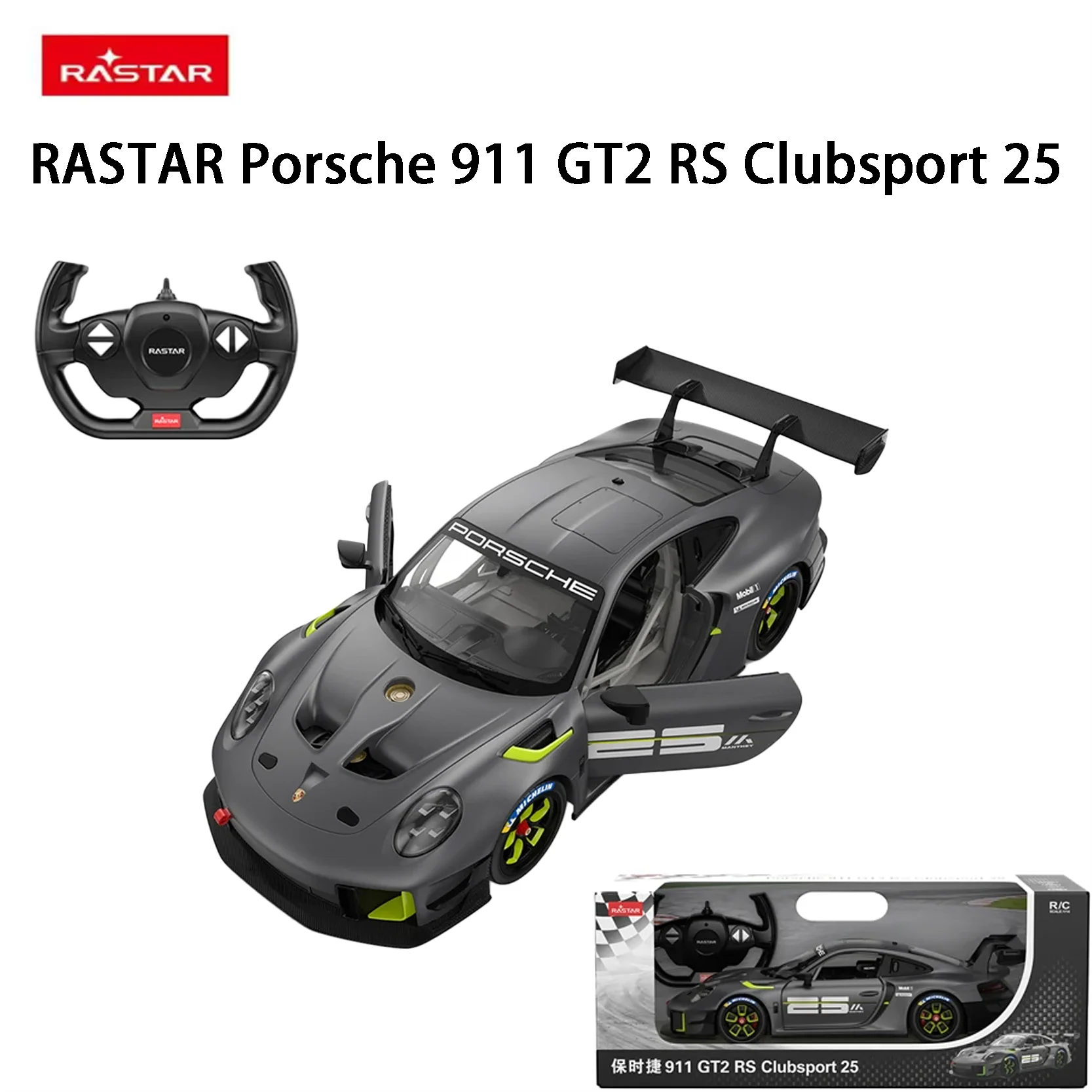 

Original 1:14 1:24 Porsche 911 GT2 RS Clubsport 25 Supercars Remote Control Car 4.8V 600mAh 2.4G Toys for Children