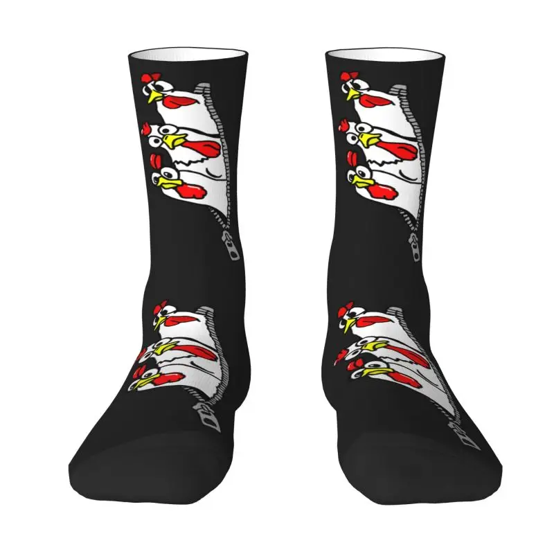 Custom Fashion Chicken Trio Cartoon Chickens Socks Men Women Warm 3D Printing Football Sports Socks