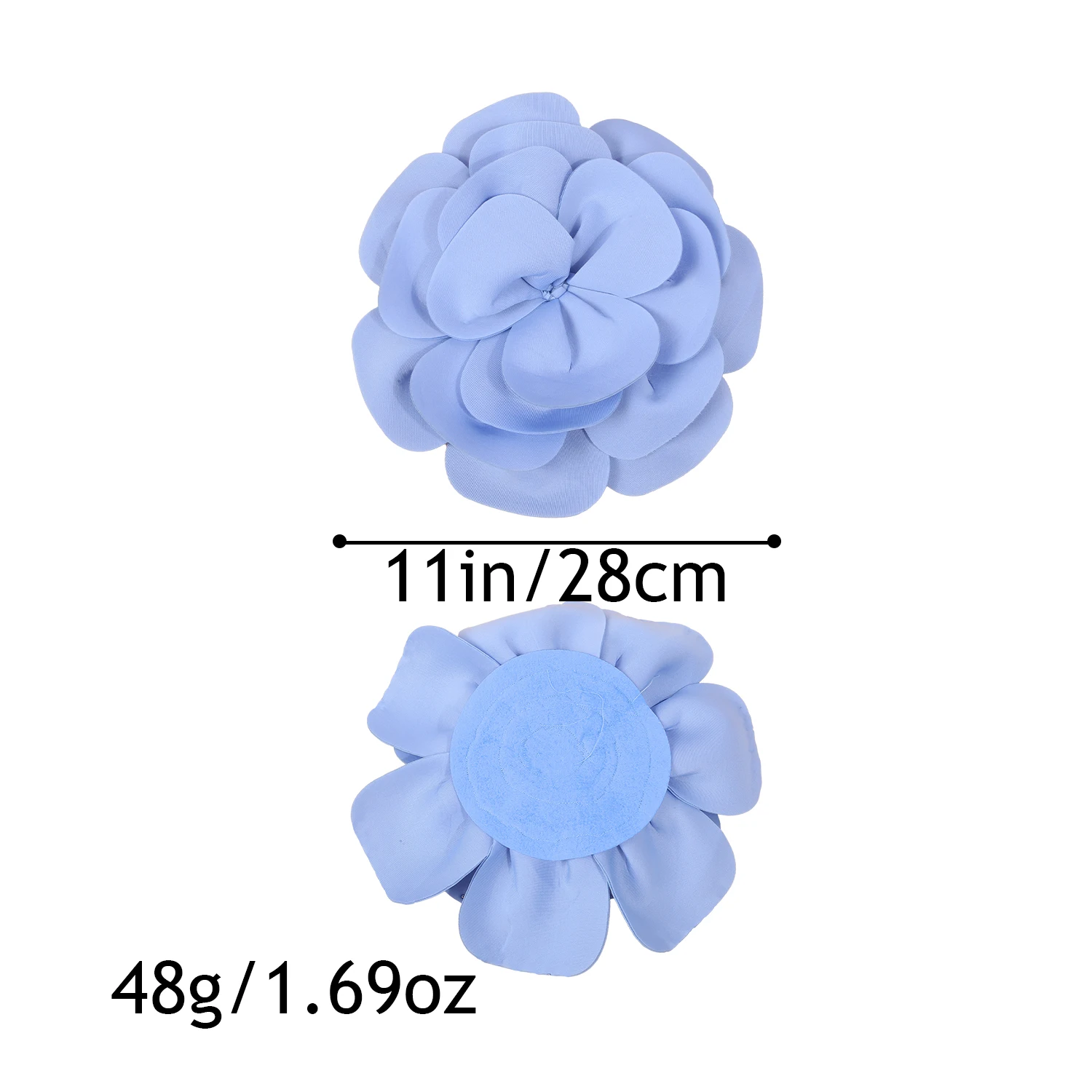 1pc Big 11in 28cm Camellia Flower Accessories For DIY Clothing Brooch Dress Clip Headbands Handicraft Decor Accessories