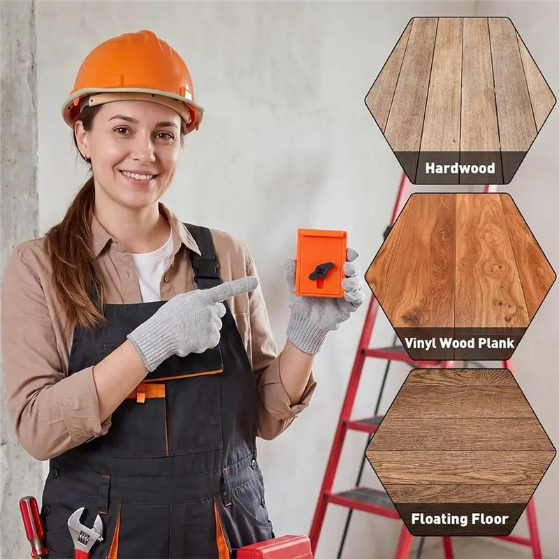 AB66-Flooring Spacers Flat Washer Laminate Flooring Tools 1/4 To 1 Inch Adjustable Range With Stable Wide Base Design 12 Pack