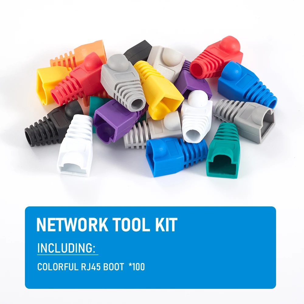 100PCS RJ45 CAT6 CAT5 CAT5E Ethernet Network Cable Strain Relief Boots Cable Connector Plug Cover Mixed Color image 2