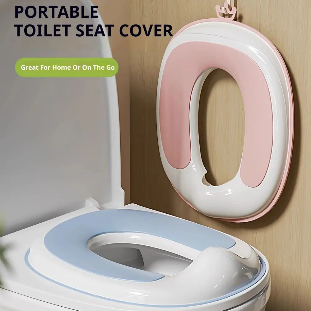 

Splash Proof Design Children's Toilet Seat Toilet Training Non-Slip Potty Training Toilet Seat Hanging Portable Toilet Seat