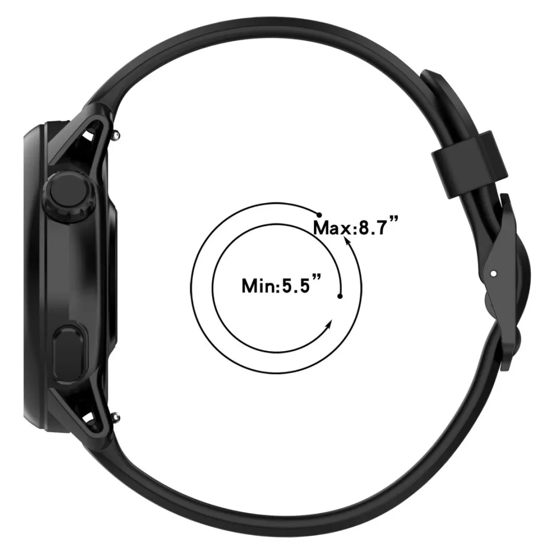 حزام ساعة من السيليكون قابل للتنفس 22 ملم لساعة CMF Pro/Watch Pro 2/Realme Watch 3/2/2Pro/S/Spro