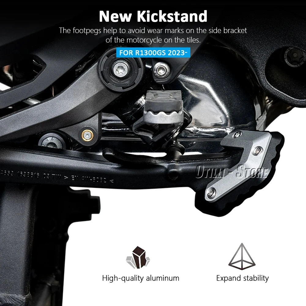 New Motorcycle Accessories Side Stand Kickstand Extender Pad 4 Color For BMW R1300GS R 1300 GS r1300gs R1300 GS 2023 2024