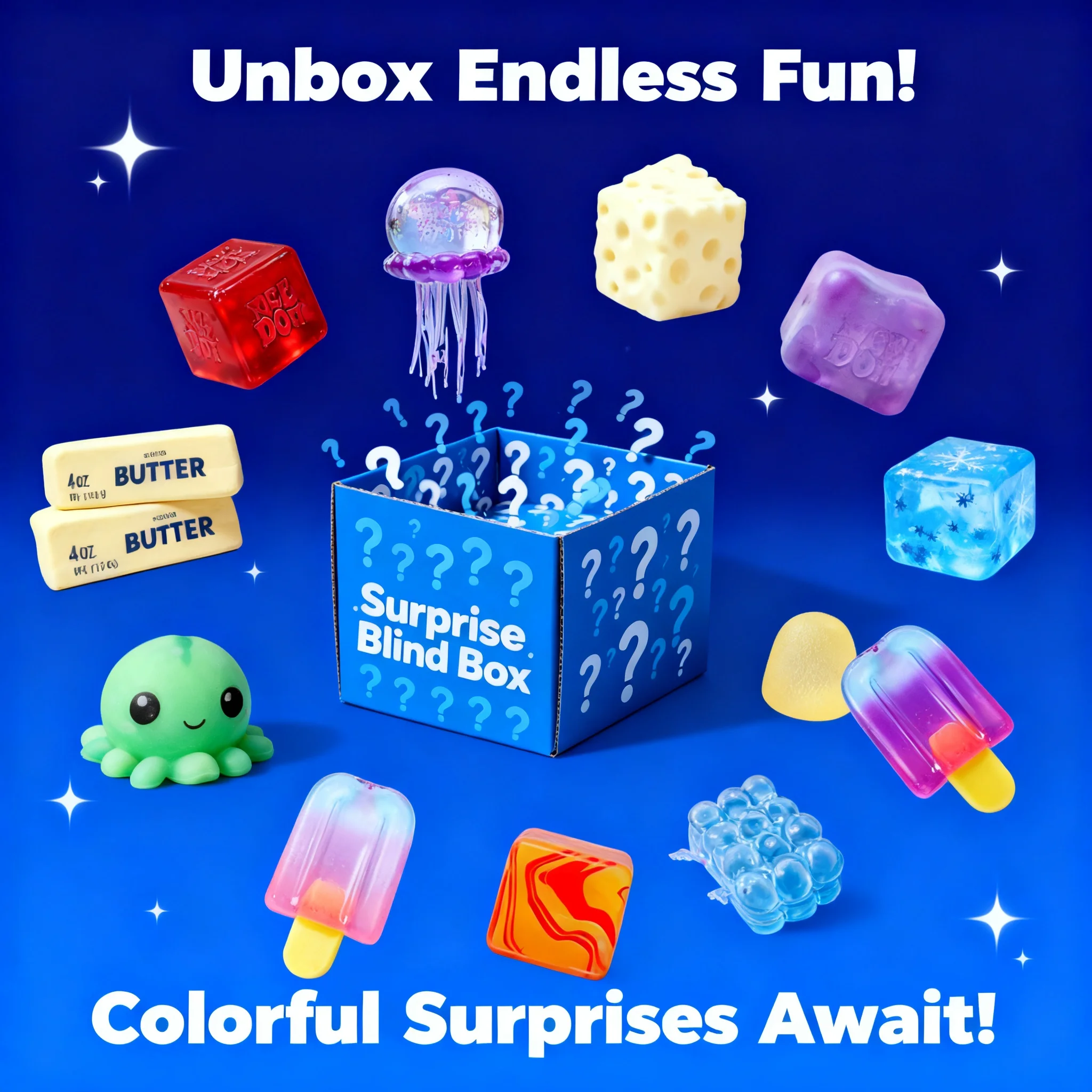 

Surprise Blind Box Dr Pepper Cube Squishy Squeeze Toy Novelty Mystery Gift for Adults