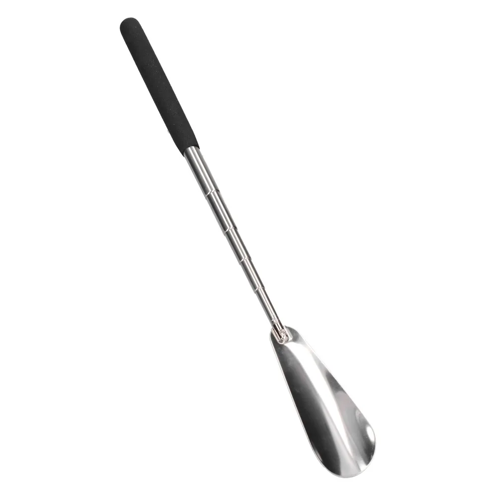 Sturdy Stainless Steel Shoe Horn Black 27.1x3.3cm Shoe Lifter Shoe Helper Daily Shoe Wearing Assistance