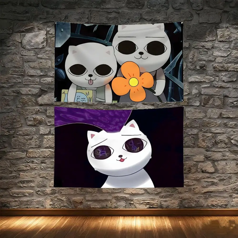 Fantasy Anime C-Cat Soup N-Nekojiru-so Flags Tapestry Creative Pattern Photo Living Room Wall Art Party Outdoor Decor