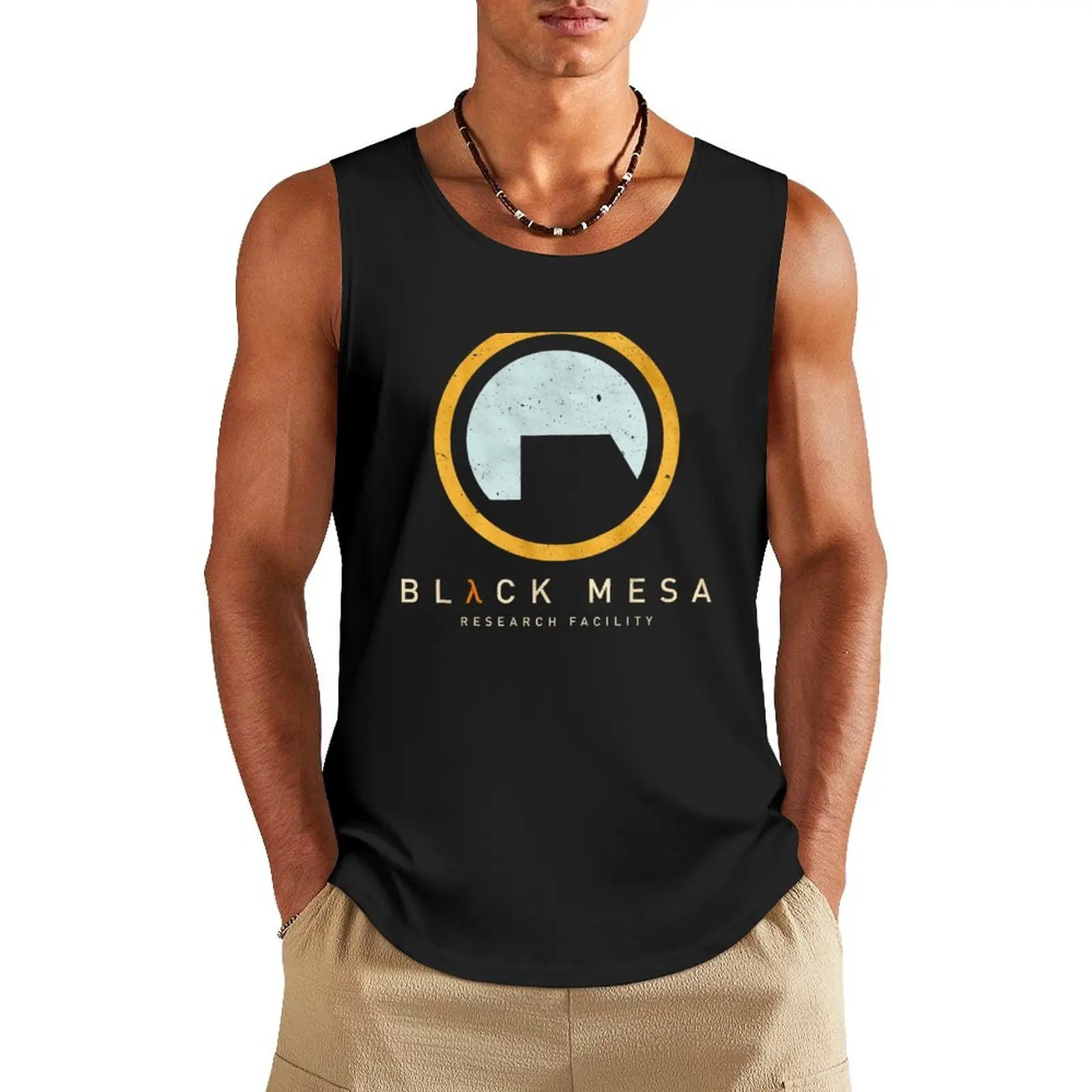 

blackmesaaa Tank Top sleeveless t-shirts for men bodybuilding for men