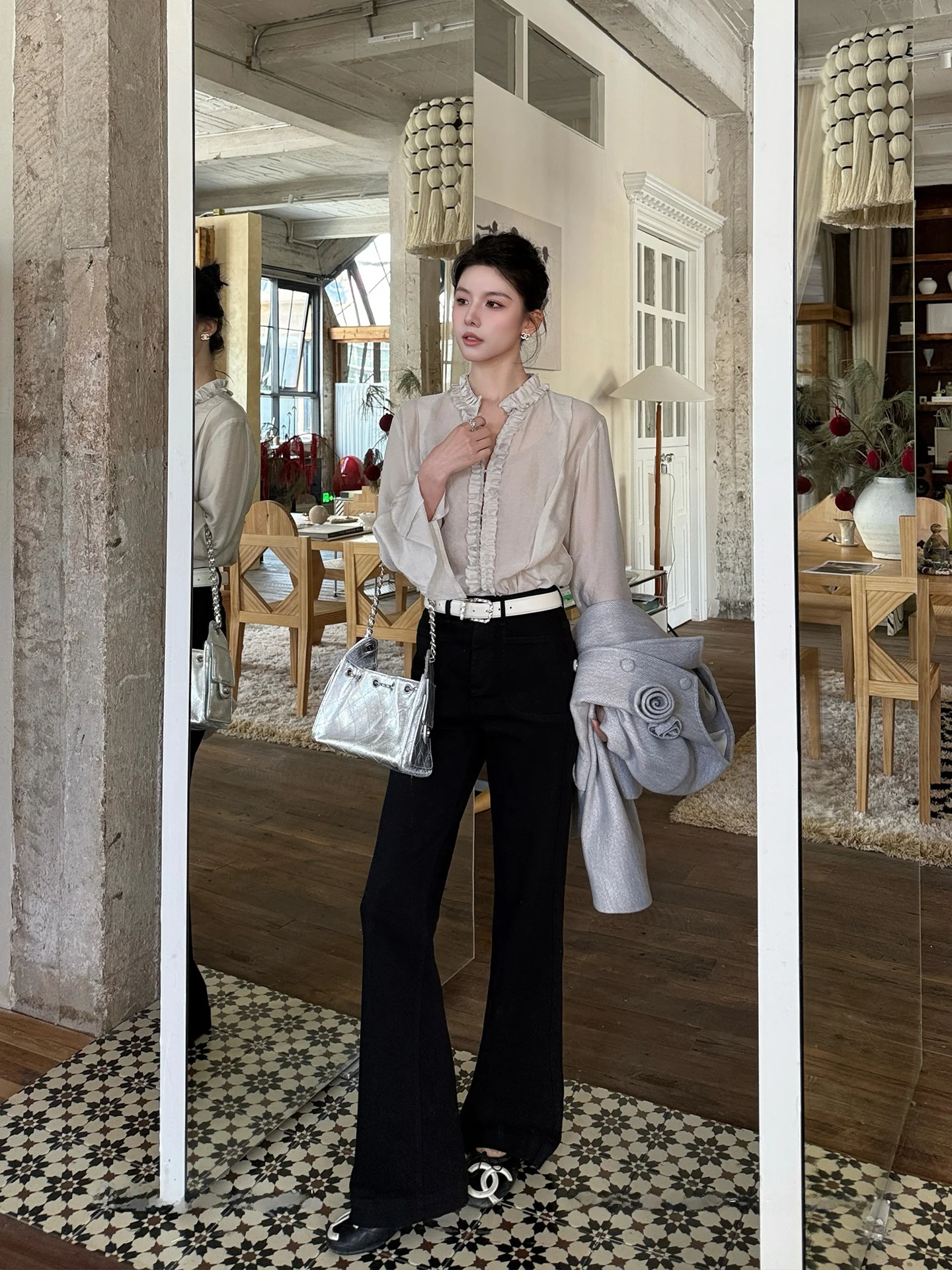 

Джинсы женские повседневные прямые с высокой талией, зауженные, из хлопкового денима, для повседневной носки