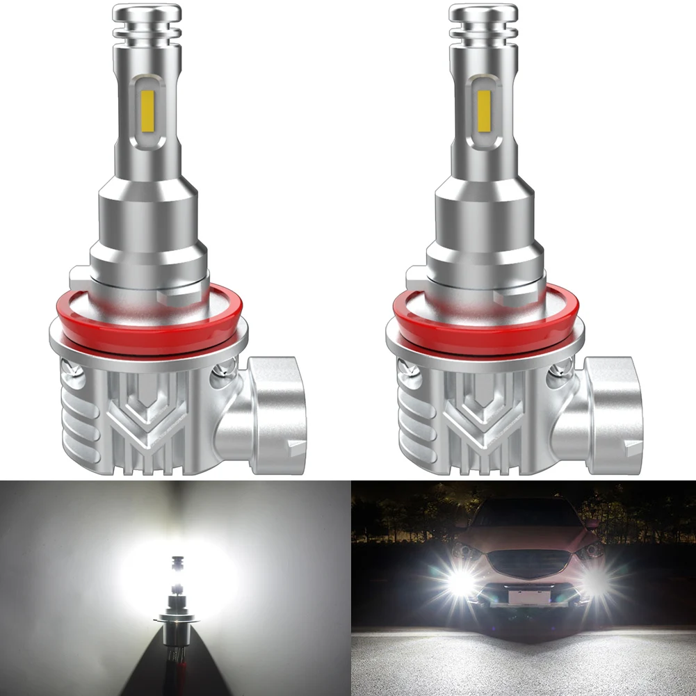 

2Pcs High Power 80W H11 H9 H8 LED Headlight Bulbs Car Fog Lights Super Bright 6000K White Auto Driving Lamp Plug and Play 12V