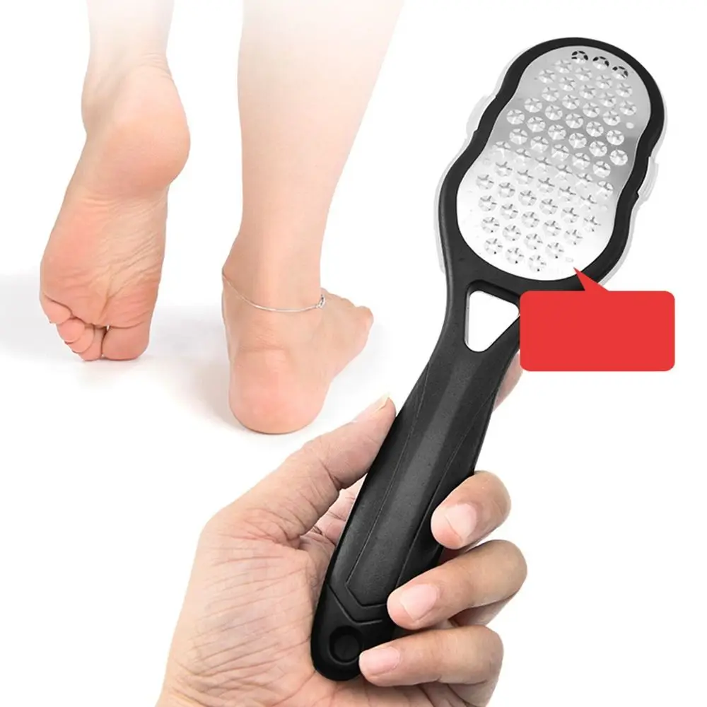 Dead Skin Remove Stainless Steel Foot File Can Store Dandruff Rubbing Feet Foot Care Brush Exfoliating Reusable Pedicure Tools