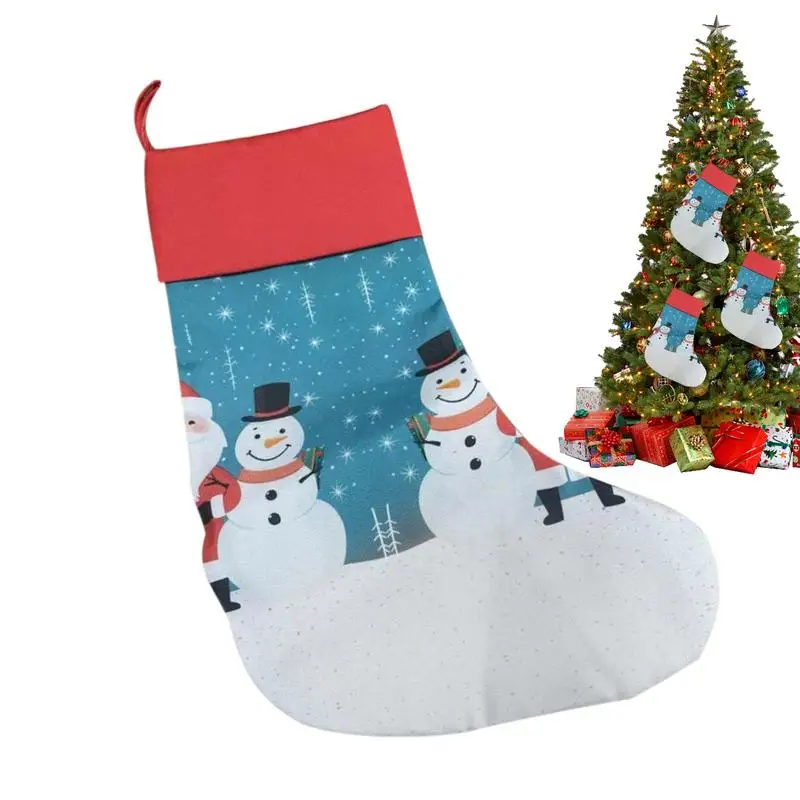 Near Year Christmas Socks Snowman Gift Candy Bag Christmas hanging Stocking Decorations Home Party Xmas Tree pendant