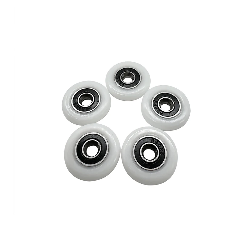 10 Pcs Bath Cabinet Roller Wheel POM 696 RS Replace Shower Room Accessories Bearing Roller Wheel 19/20/22/23/24/25mm