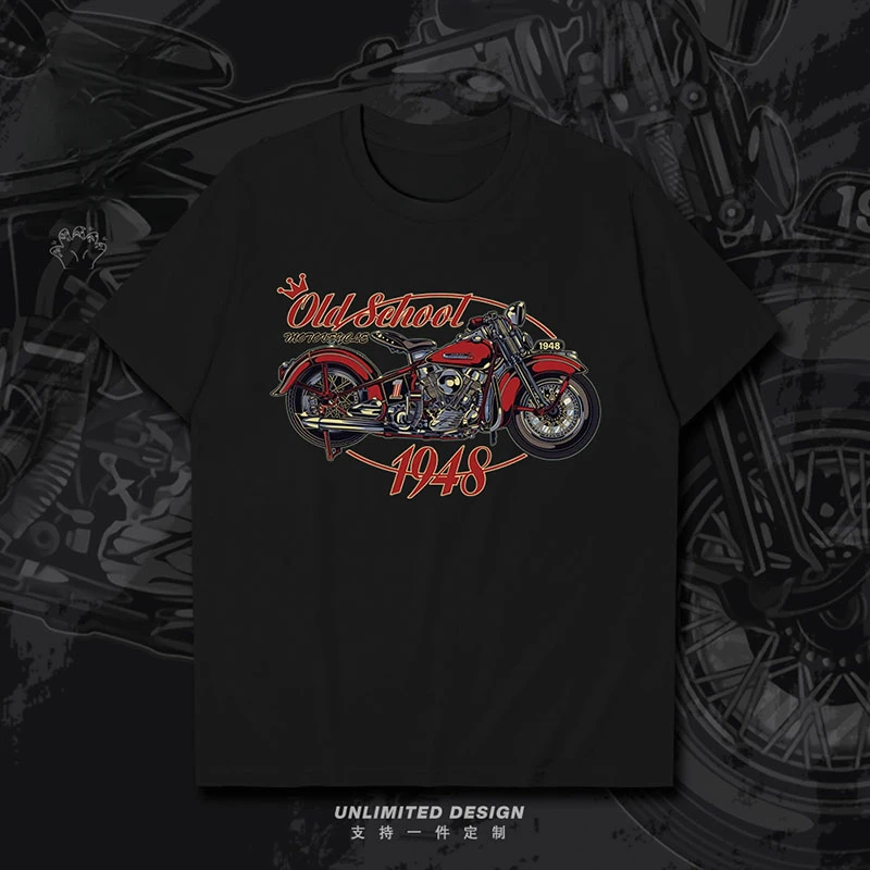 

New Classic 1948 Vintage Motorcycle Print Graphic T-shirt for Men and Women Short Sleeve Breathable Motorcycle T-shirt Moto GP