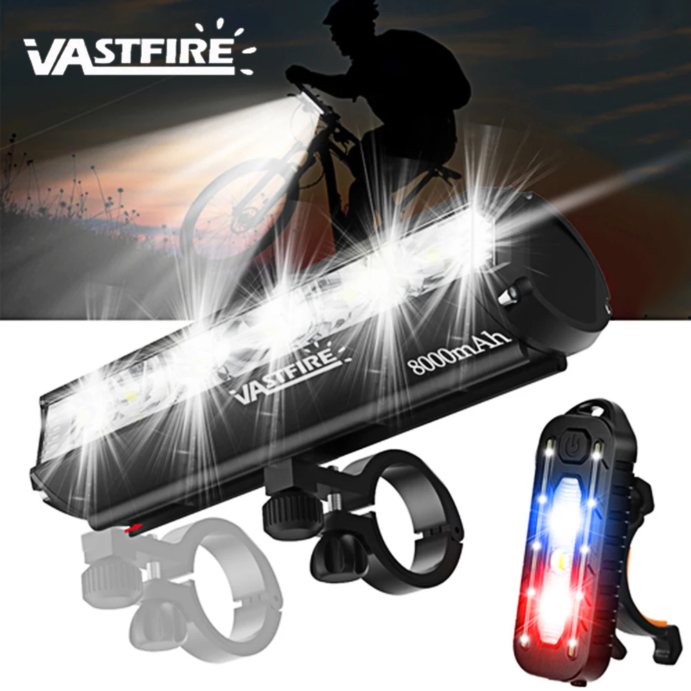 

Bicycle Light Front Super Bright Bike Light 8000mAh Waterproof Flashlight USB Charging Headlight-5 Modes MTB Road Cycling Lamp