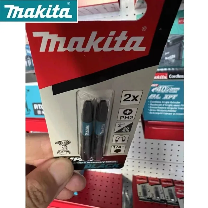 MAKITA E-08763 Impact Screwdriver Bits PH2 Length 50mm 1/4" 2Pieces Magnetic Phillips Screwdriver Head Drill Bit
