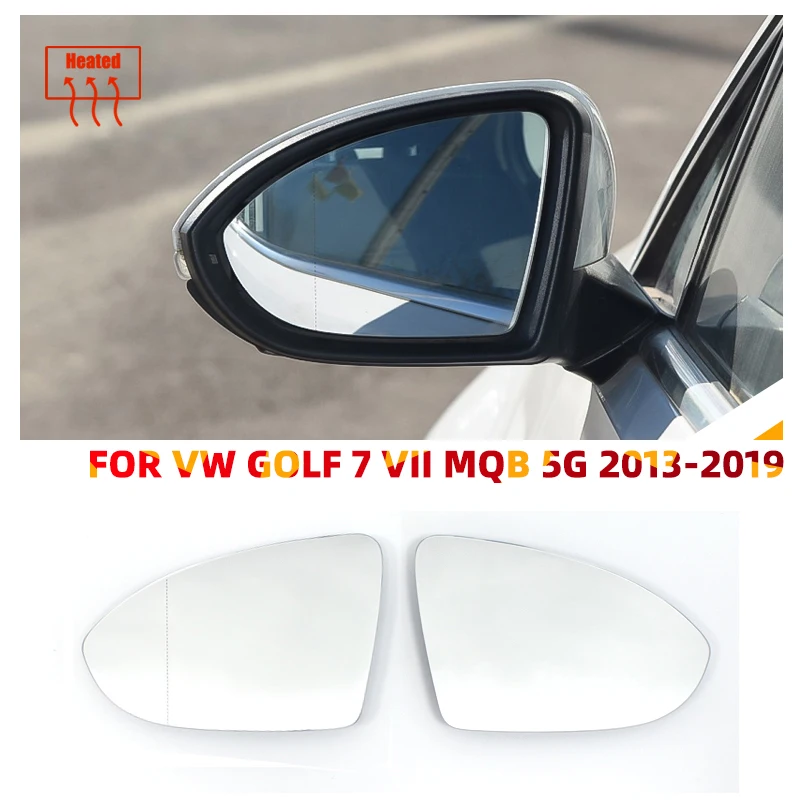 Excellent Side View Rearview Heated Replacement Mirror Glass for Volkswagen VW Golf 7 VII MK7 MQB 5G 2013-2019 Car Accessories